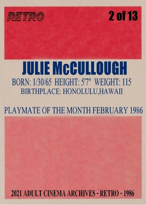 2021 Retro 1986 Julie McCullough Nude Card