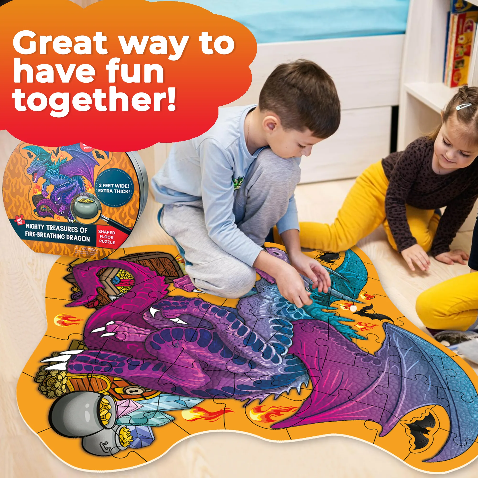 2x3 FT Shaped Giant Puzzles for Kids Ages 3-6 | Drago