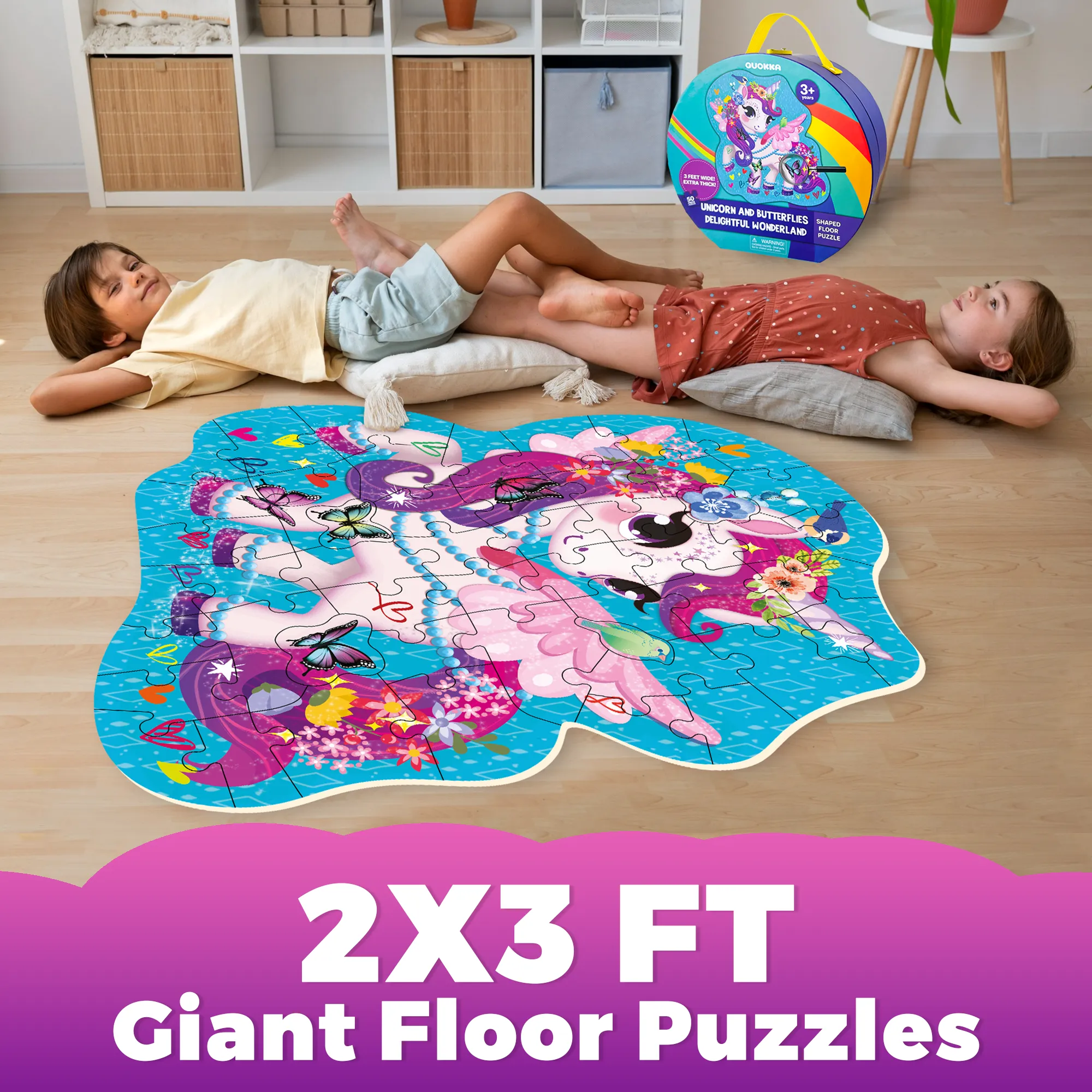 2x3 FT Shaped Giant Puzzles for Kids Ages 3-6 | Unicorn