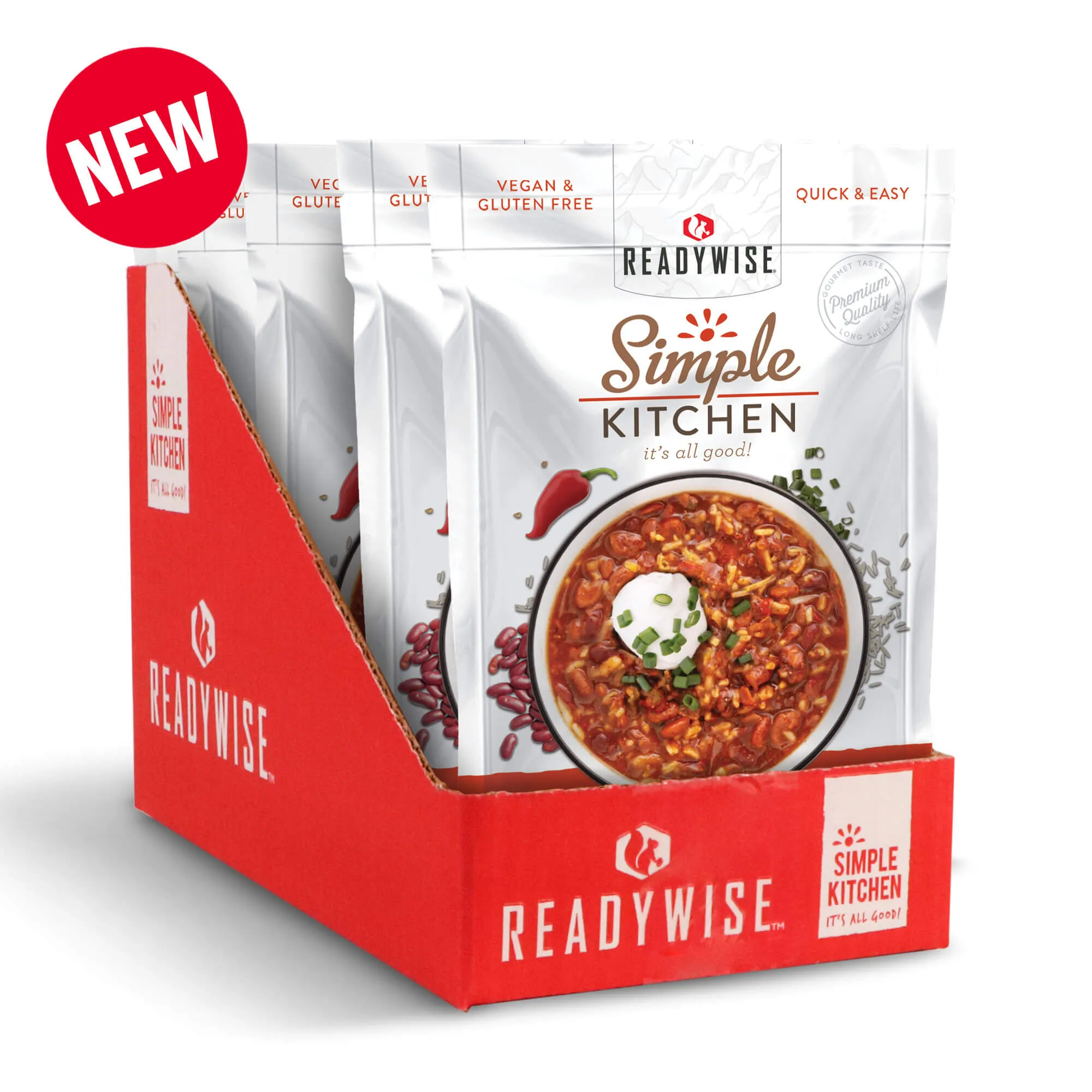 6 CT Case Simple Kitchen Hearty Veggie Chili Soup