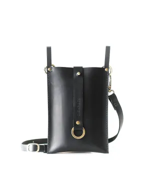 Black Leather Phone Bag