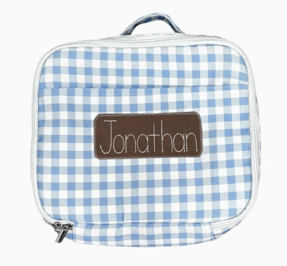 Blue Gingham Lunchbag