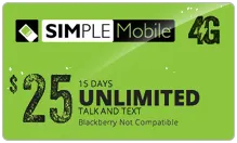 BYOP = Simple Mobile $90/ 3 month Unlimited Talk, Text, Int'l Text & 10 gb Data   Intl Talk   Sim Card  New Number