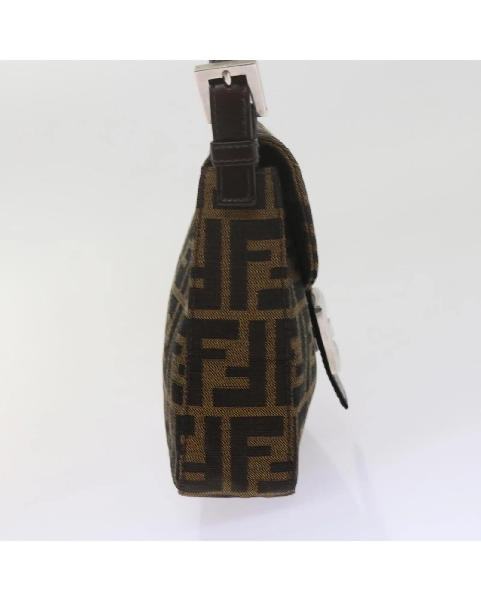 Canvas Shoulder Bag with Signature Design Accents