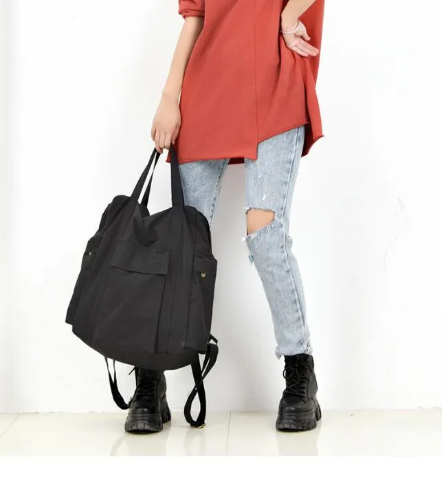 Casual Backpack Simple Large Women Travel Bag Shoulder Bag