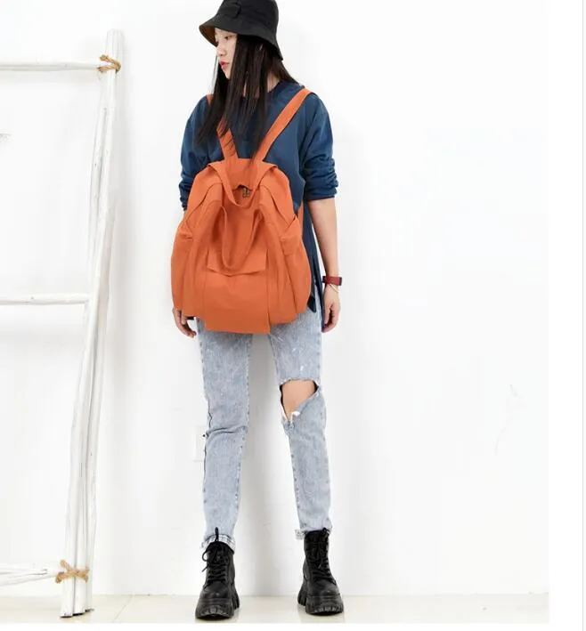 Casual Backpack Simple Large Women Travel Bag Shoulder Bag