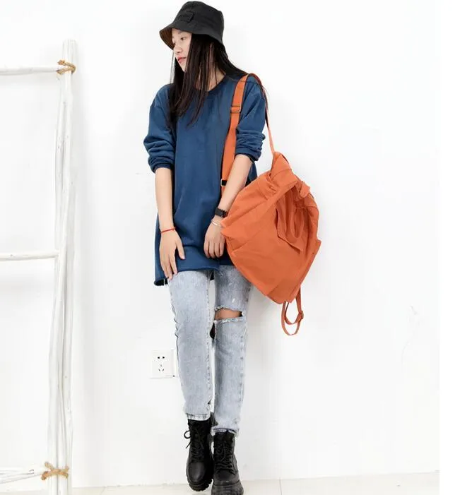 Casual Backpack Simple Large Women Travel Bag Shoulder Bag