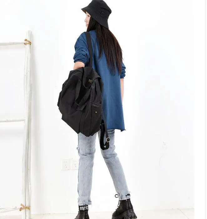 Casual Backpack Simple Large Women Travel Bag Shoulder Bag