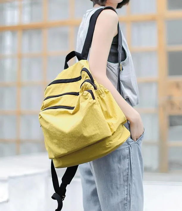 Casual Large Backpack Simple Women Travel Shoulder Bag 020