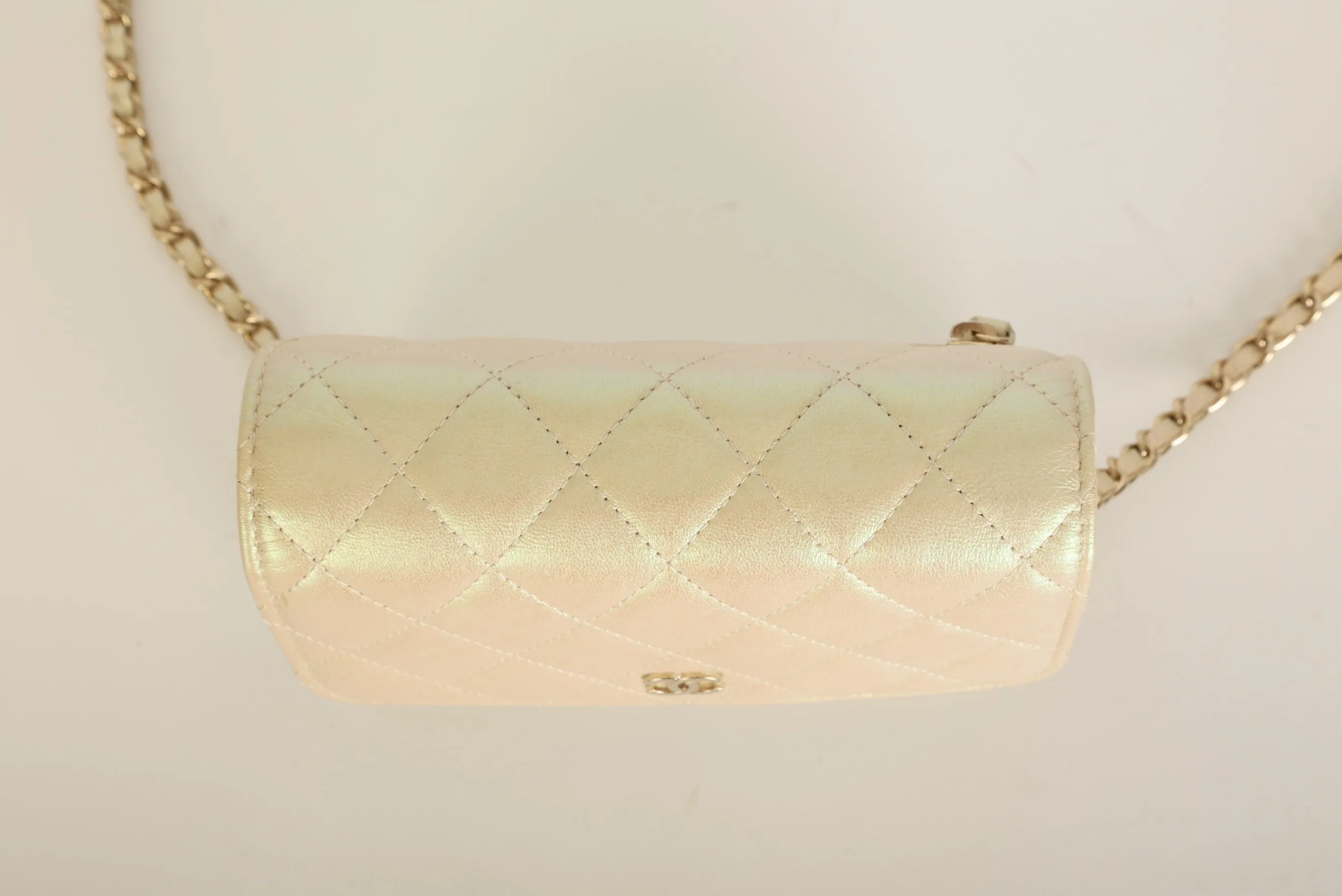 Chanel 2020 Lambskin Iridescent Wallet on Chain