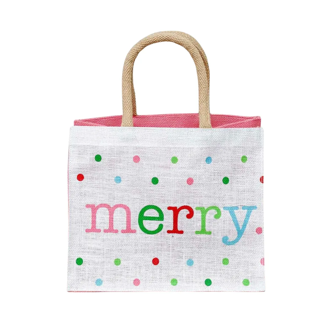 Christmas Gift Tote - Merry Dots