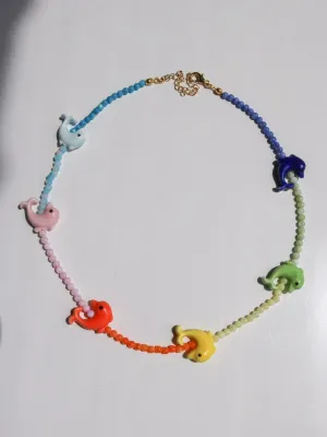 Colorful Dolphin Necklace