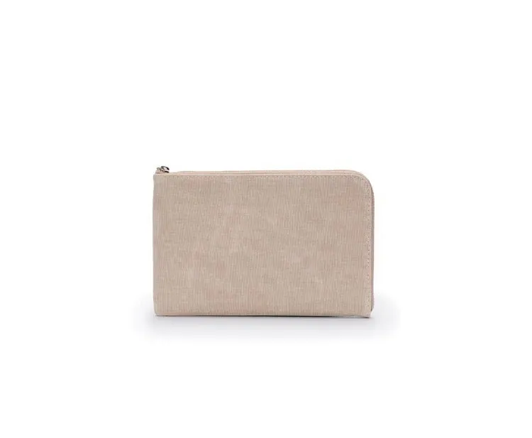 Consuela L Shaped Agnes Green and Tan Clutch 9151