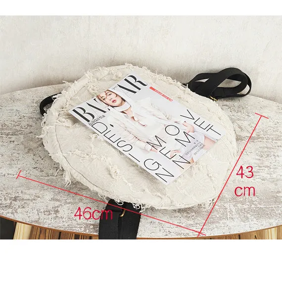 Cotton Linen Women Bags Simple Style Women Backpack Shoulder Bag