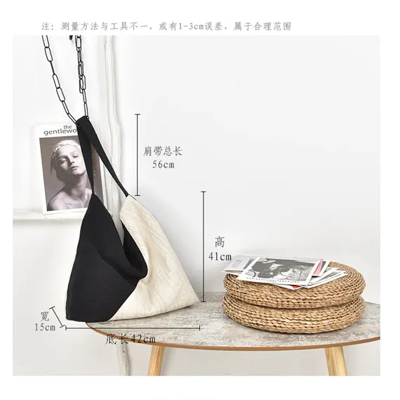 Cotton Linen Women Bags Simple Style Women Bags Shoulder Bag