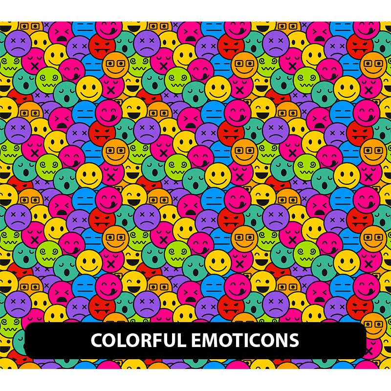 Cute Emoji Orajet 3164 Patterned Adhesive Vinyl (11" x 12")