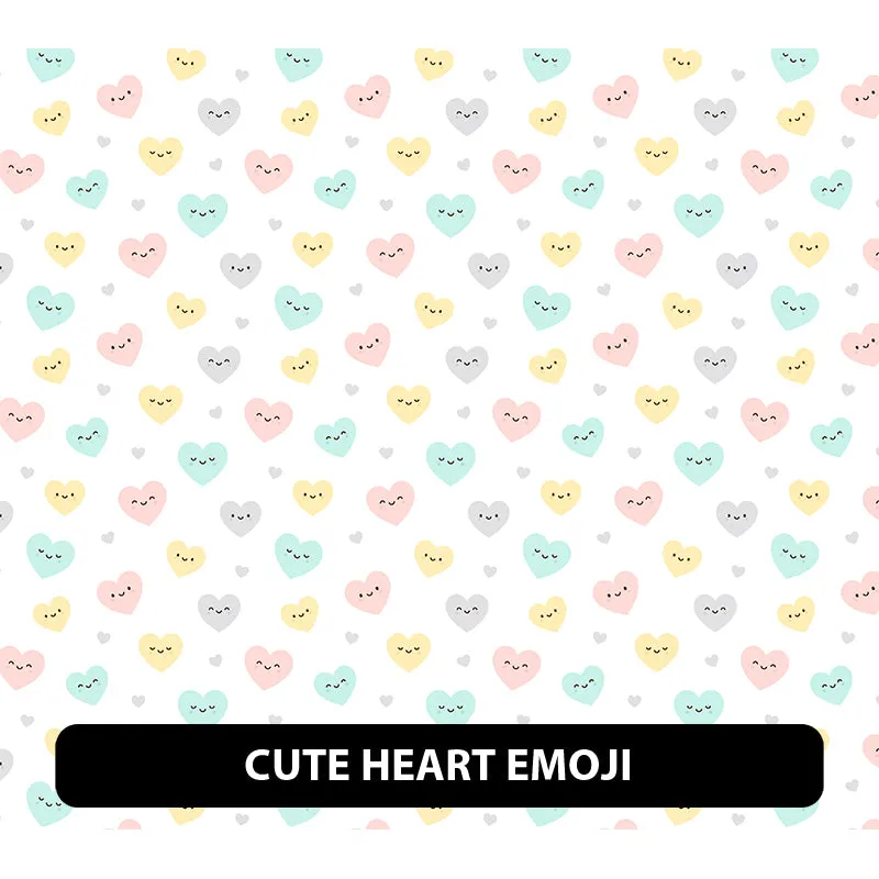 Cute Emoji Orajet 3164 Patterned Adhesive Vinyl (11" x 12")