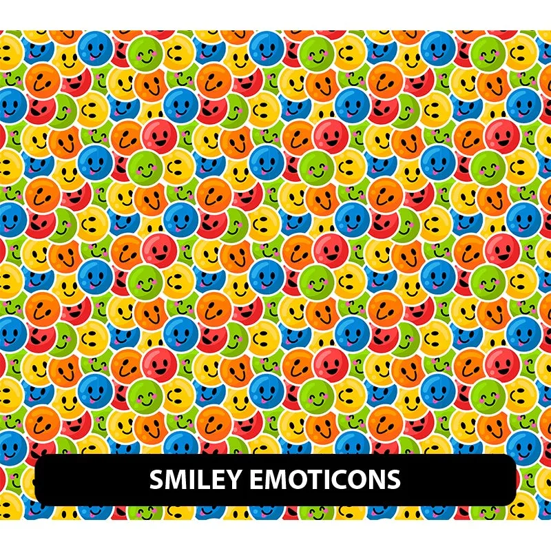 Cute Emoji Orajet 3164 Patterned Adhesive Vinyl (11" x 12")