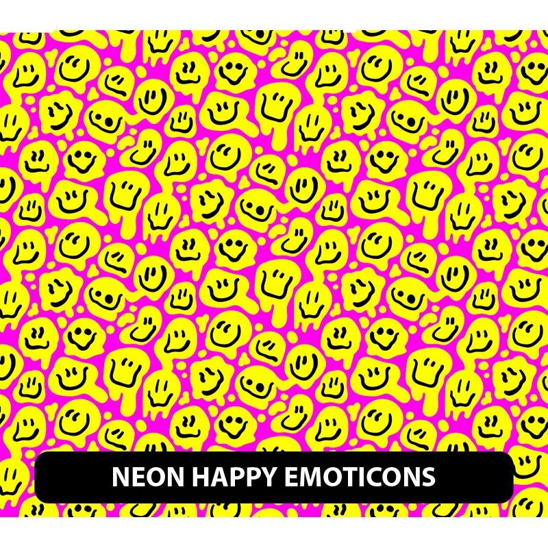 Cute Emoji Orajet 3164 Patterned Adhesive Vinyl (11" x 12")