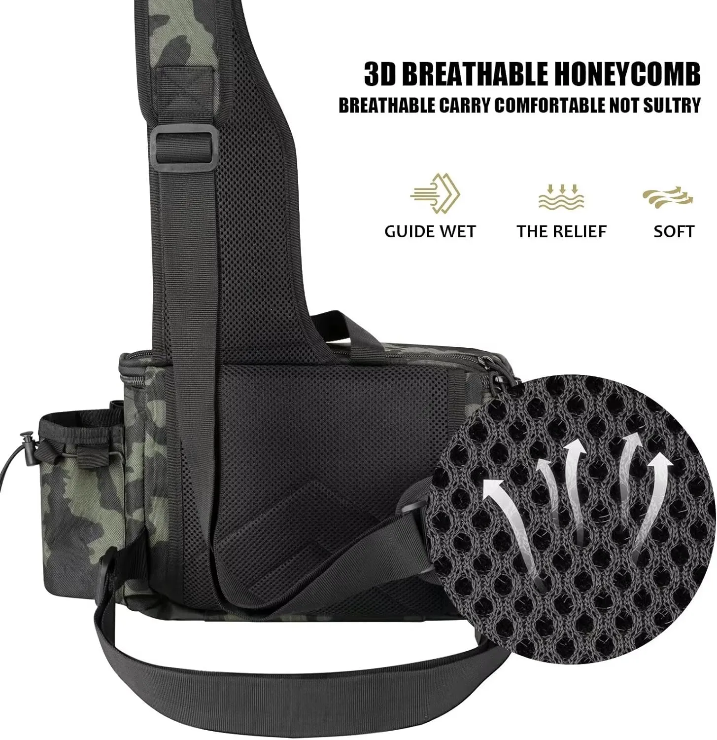 Fishing and Outdoor Multifunctional Waist Pack with Shoulders Straps Support