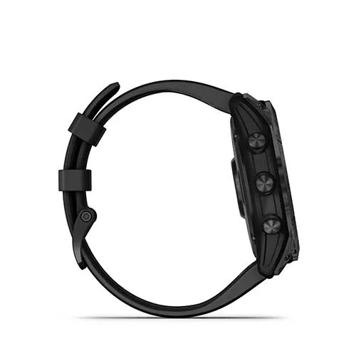 fēnix 7X Sapphire - Black Titanium with Black Silicone Band