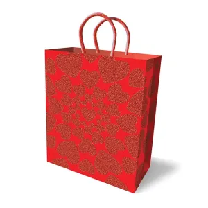 Glitter Hearts Holiday Gift Bag