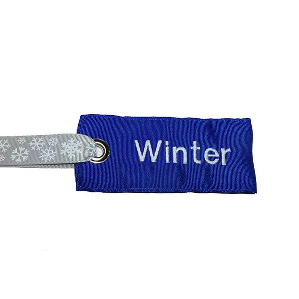 Holiday Christmas Luggage Tag w/Snowflake Handle