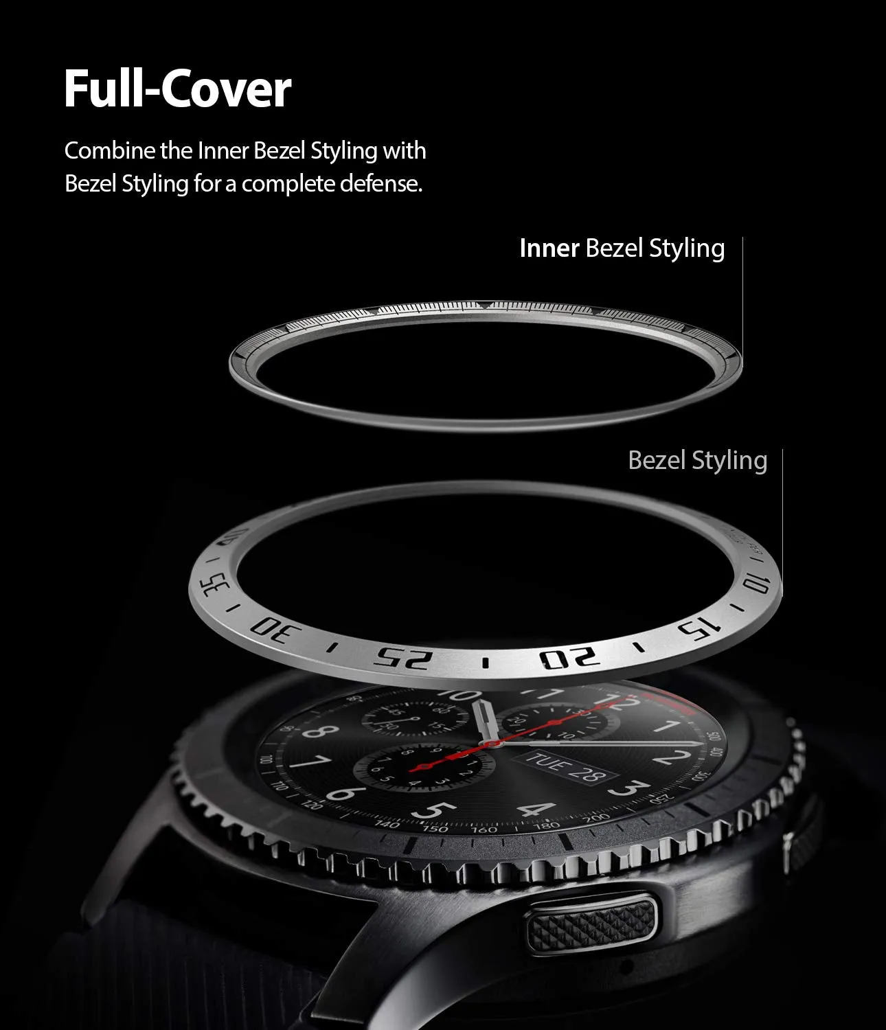 Inner Bezel Styling for Galaxy Watch 46mm, Galaxy Gear S3 Frontier -  GW-46-IN-01   [Stainless Steel]