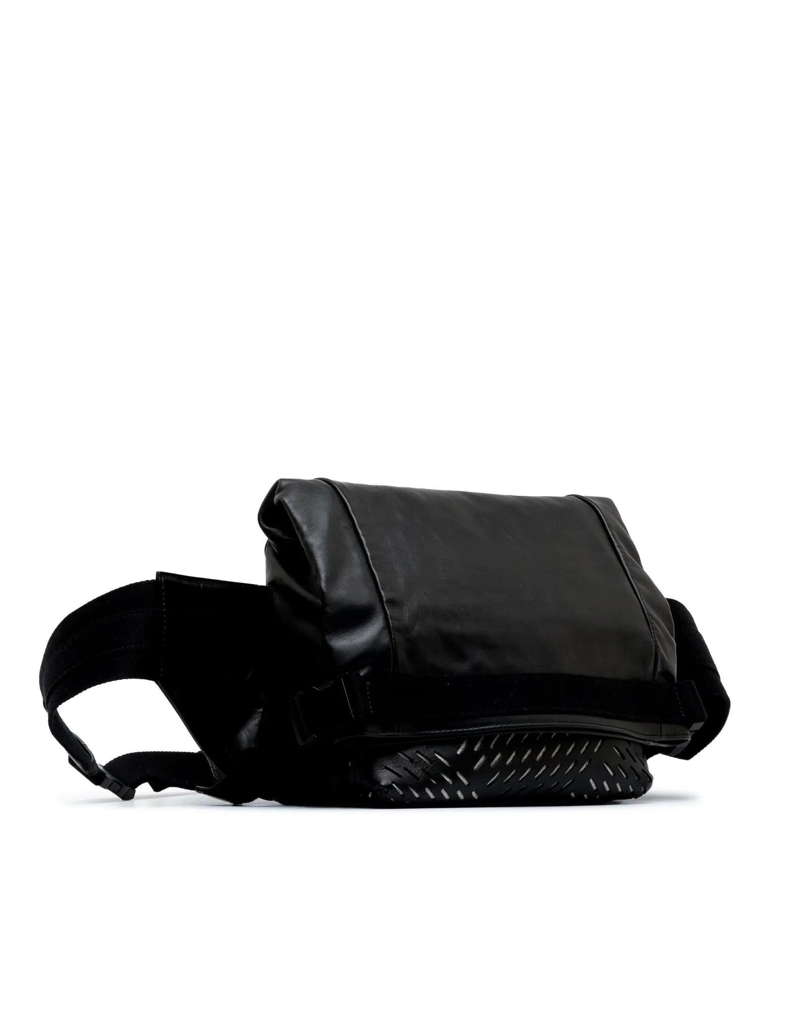 Leather Belt Bag with Perforated Design