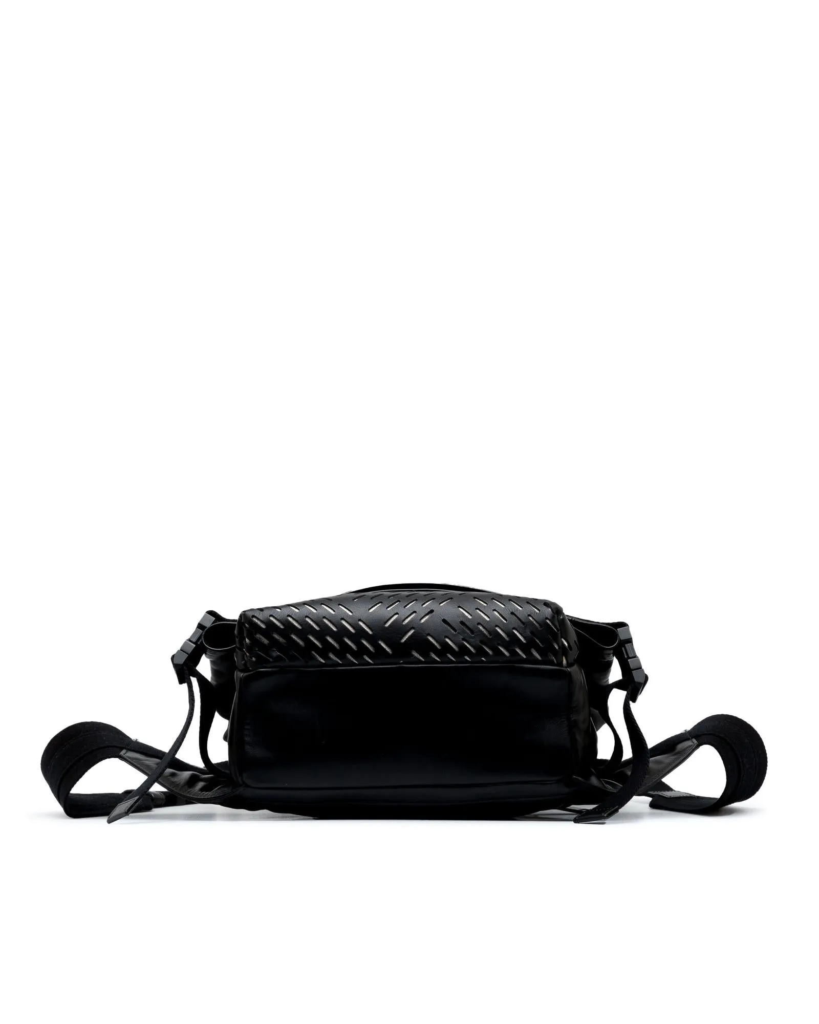 Leather Belt Bag with Perforated Design