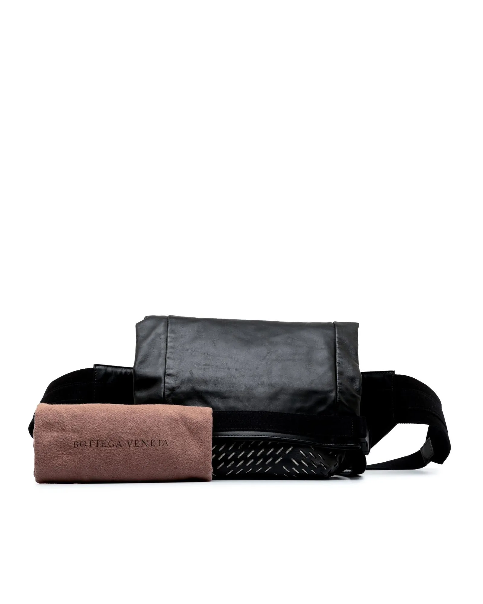 Leather Belt Bag with Perforated Design