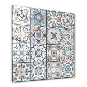 Light-Blue Italian Ceramic Tiles Collection | Glass Wall Art