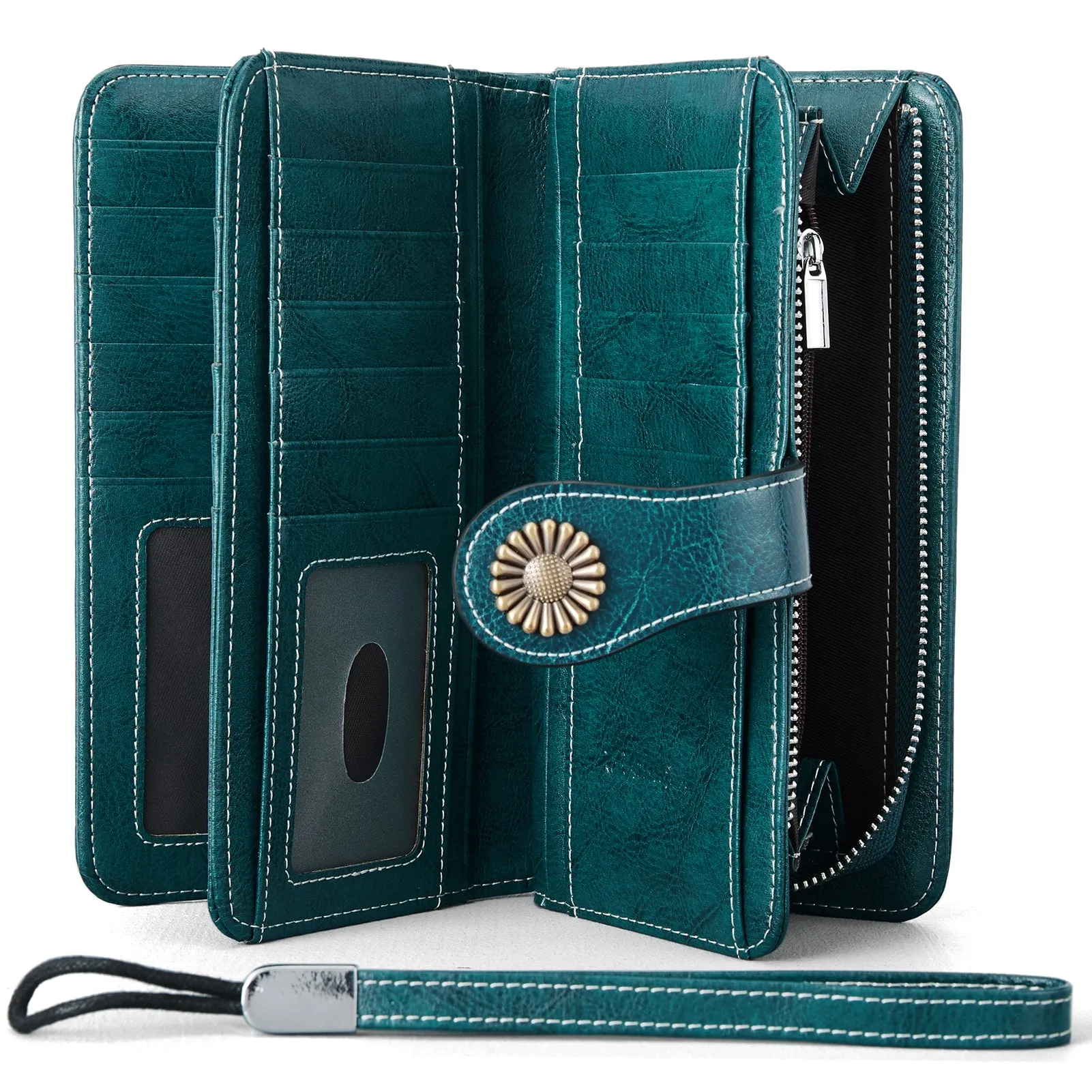 Lomy Big Wallet For Women With Wristlet —  Large Capacity