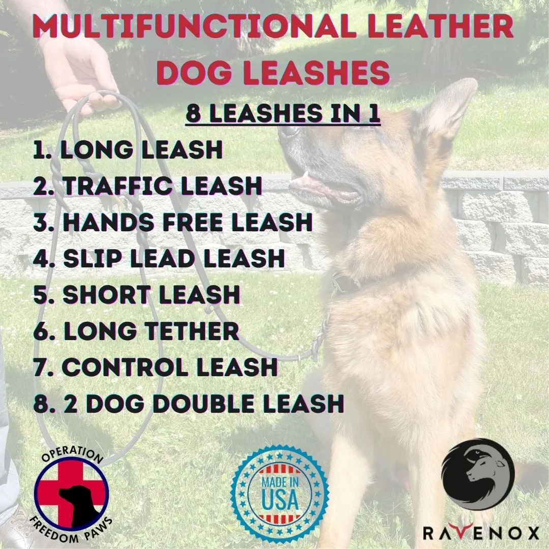 Multifunctional Leather Dog Leash