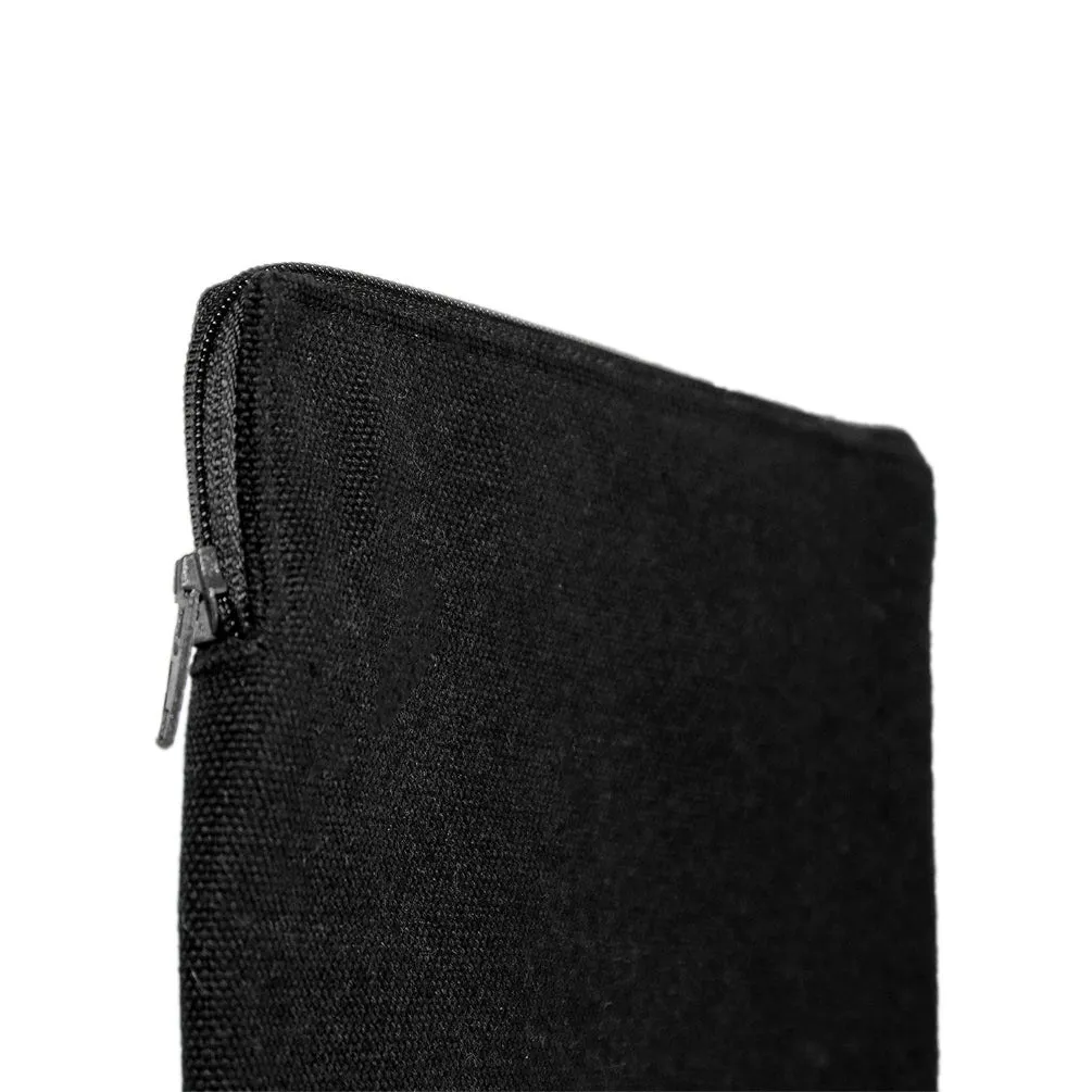 Organic Cotton Small Zip Pouch - Black