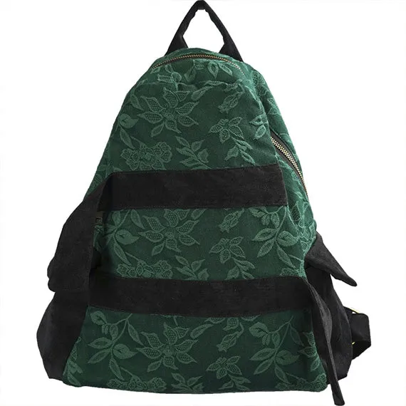 Patchwork Lace Green Simple Style Women Backpack Shoulder Bag