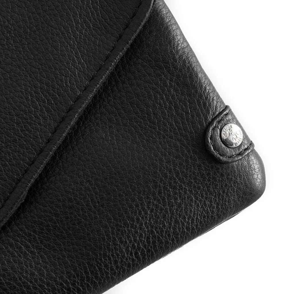 Purse/waist bag in soft leather and timeless design / 16046 - Black (Nero)