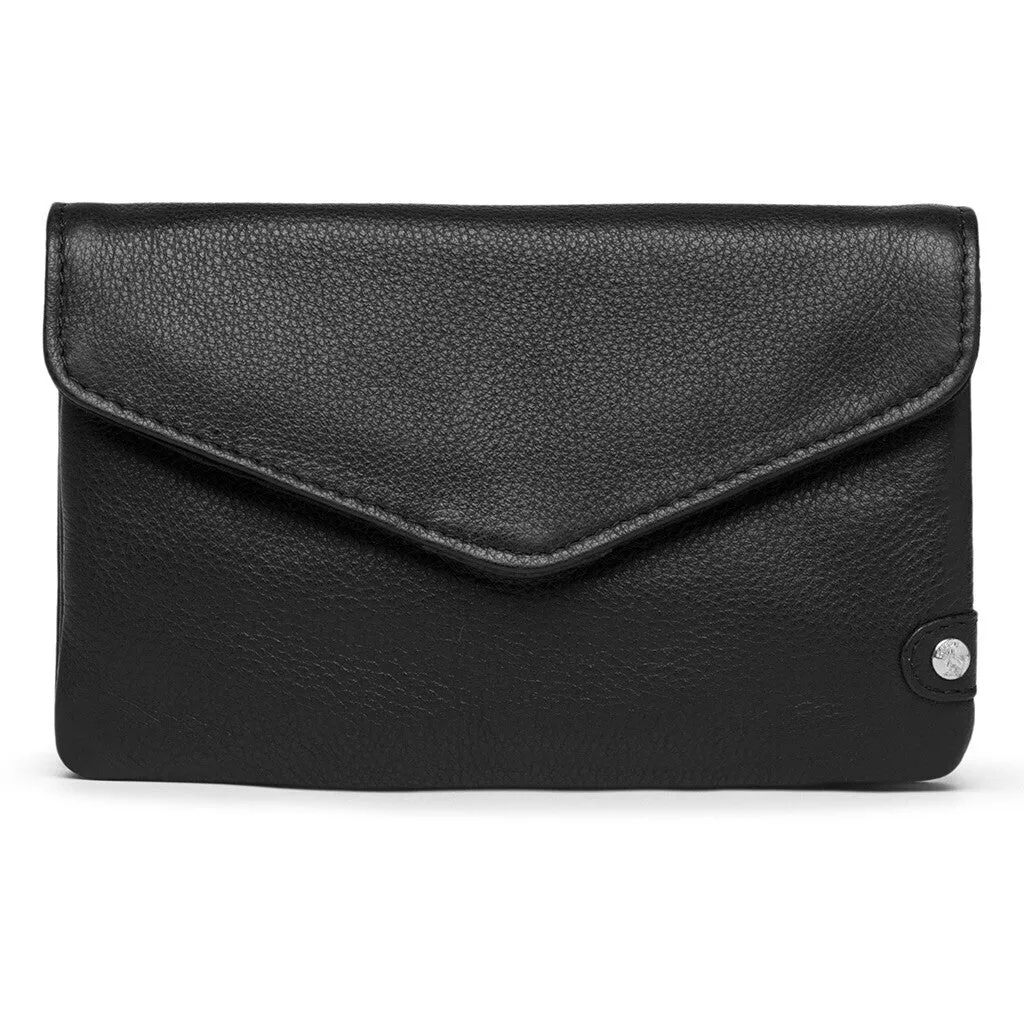 Purse/waist bag in soft leather and timeless design / 16046 - Black (Nero)