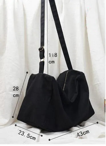 Simple Casual Shoulder Women Canvas Bag 57687