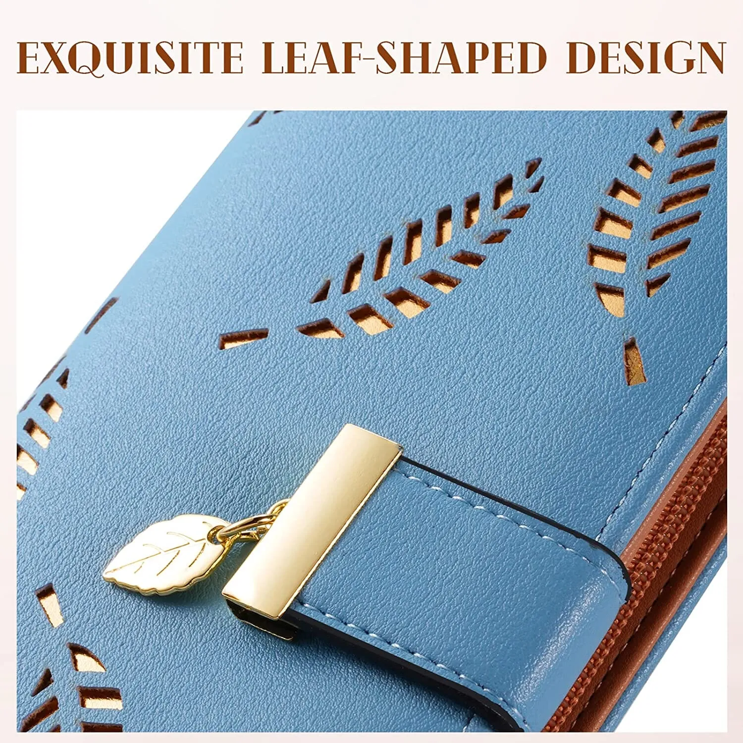 Sweet Cute Women's Long Leaf Bifold Wallet