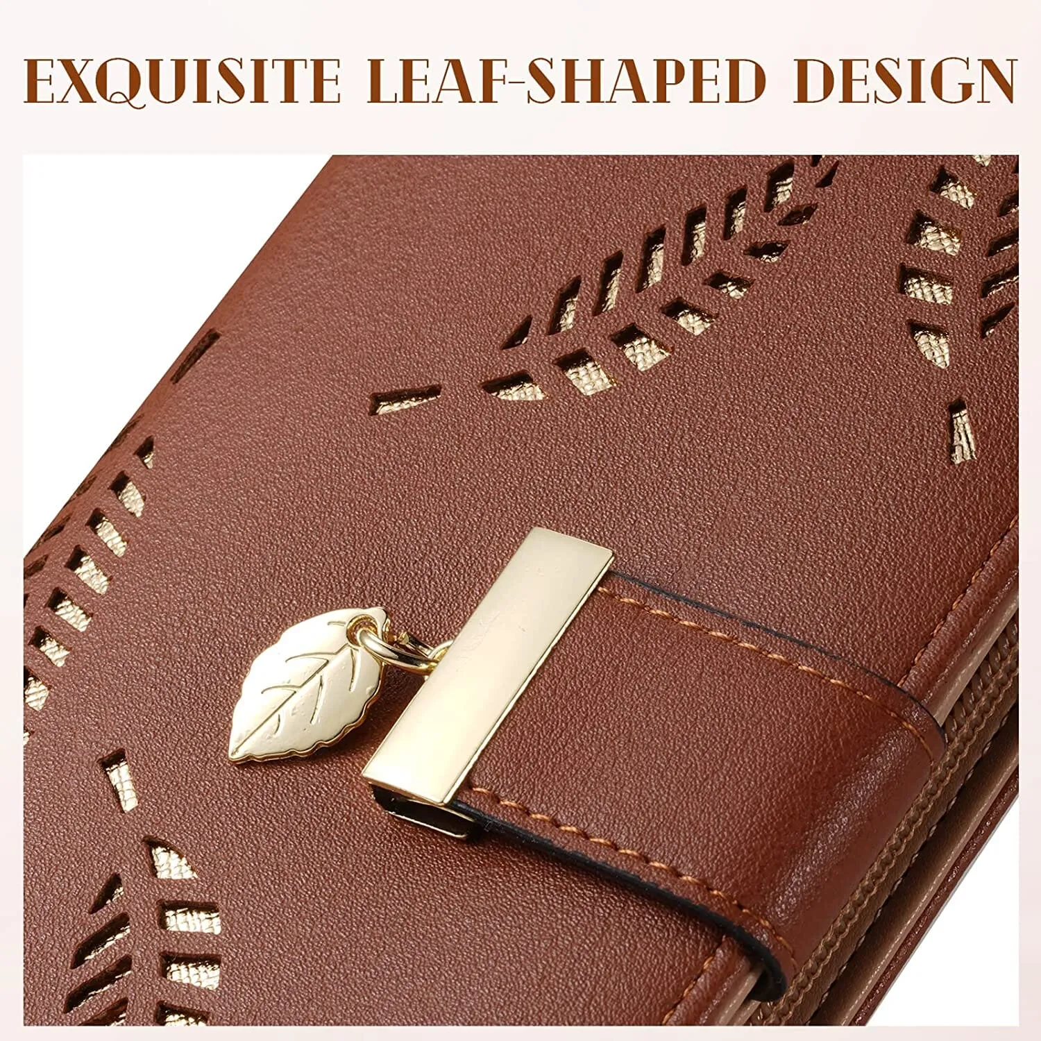 Sweet Cute Women's Long Leaf Bifold Wallet