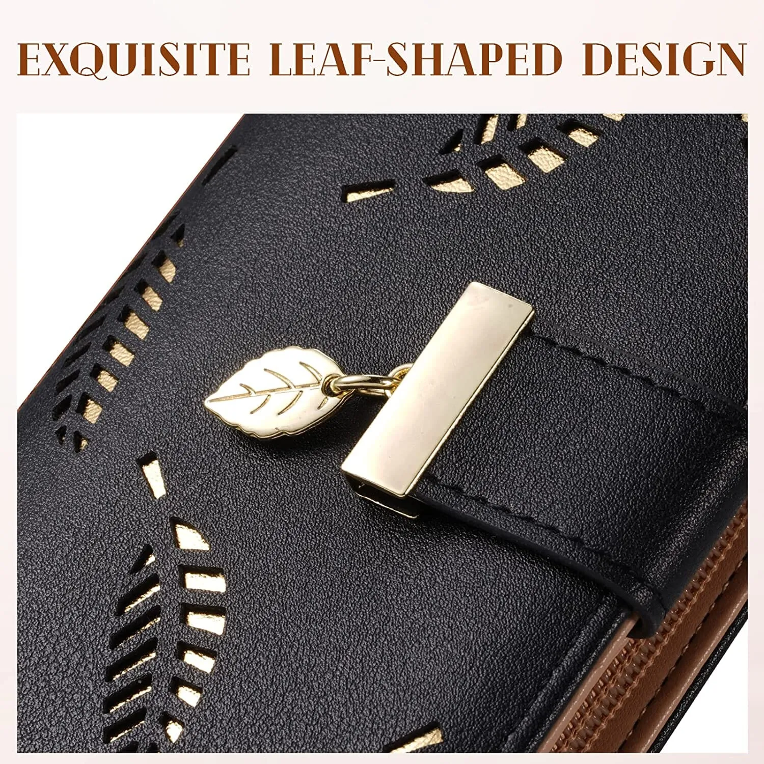 Sweet Cute Women's Long Leaf Bifold Wallet