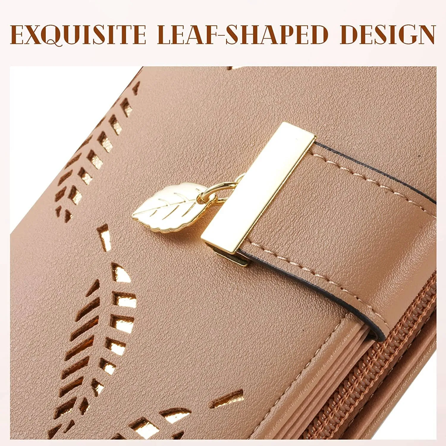 Sweet Cute Women's Long Leaf Bifold Wallet