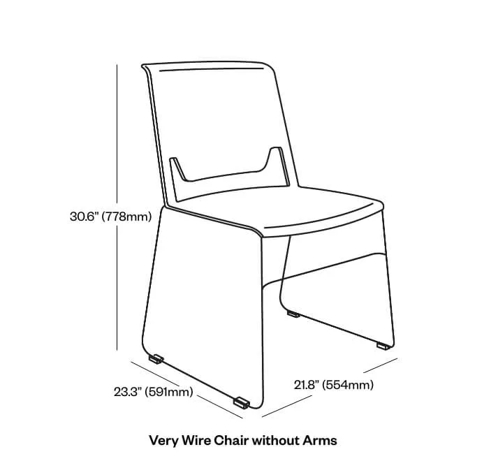 Very Wireframe Stacking Chair