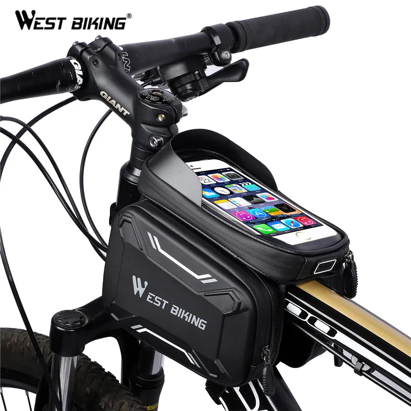 WEST BIKING Bicycle Bags Front Frame High-quality MTB Bike Bag Cycling Accessories Waterproof Screen Touch Top Tube Phone Bag