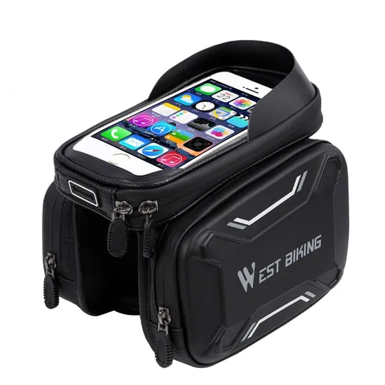 WEST BIKING Bicycle Bags Front Frame High-quality MTB Bike Bag Cycling Accessories Waterproof Screen Touch Top Tube Phone Bag